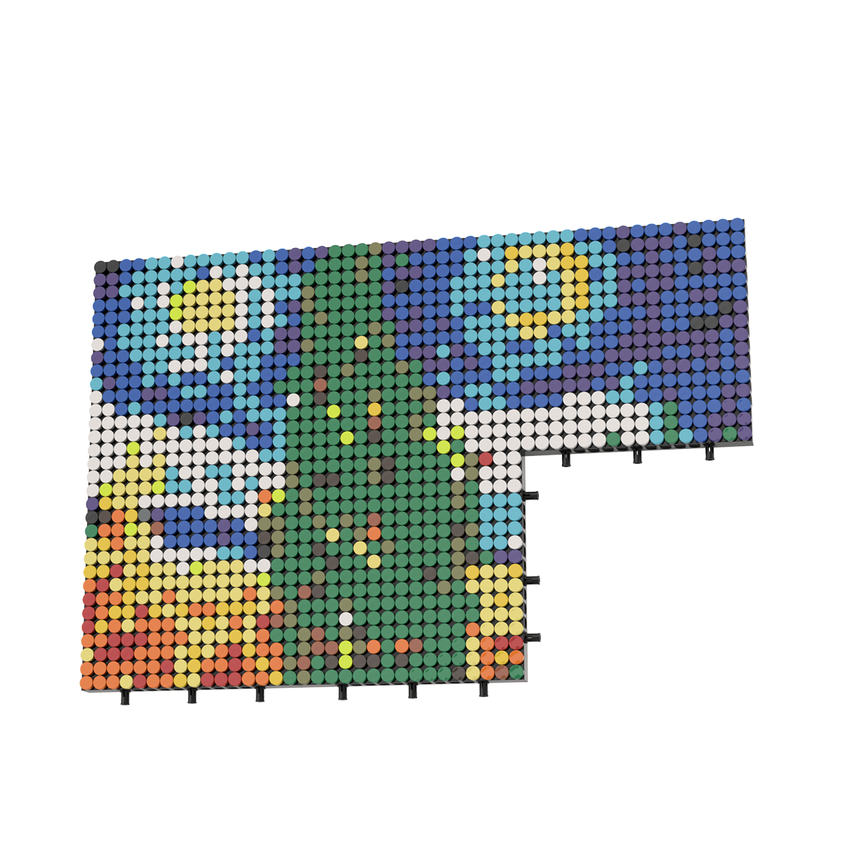 Pixel Brick Art Kit – Starry Road with Cypress