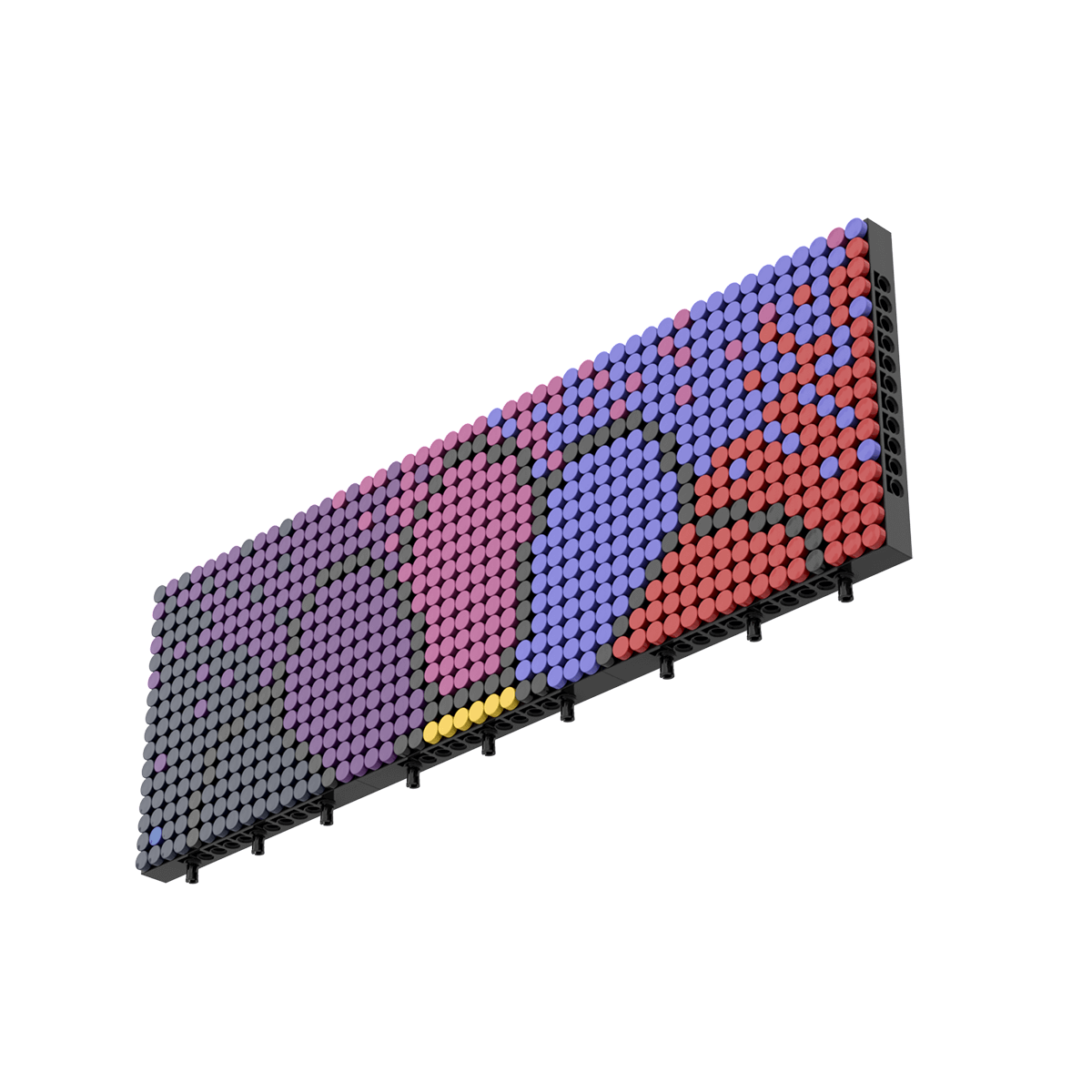 Pixel Brick Art Kit – Colorful Smiling Flower