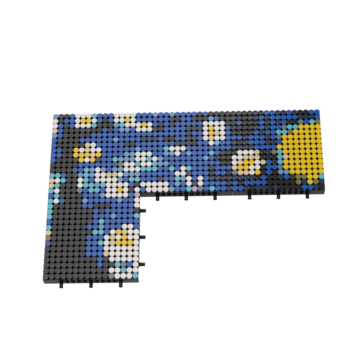 Pixel Brick Art Kit – Starry Night Inspired by Van Gogh