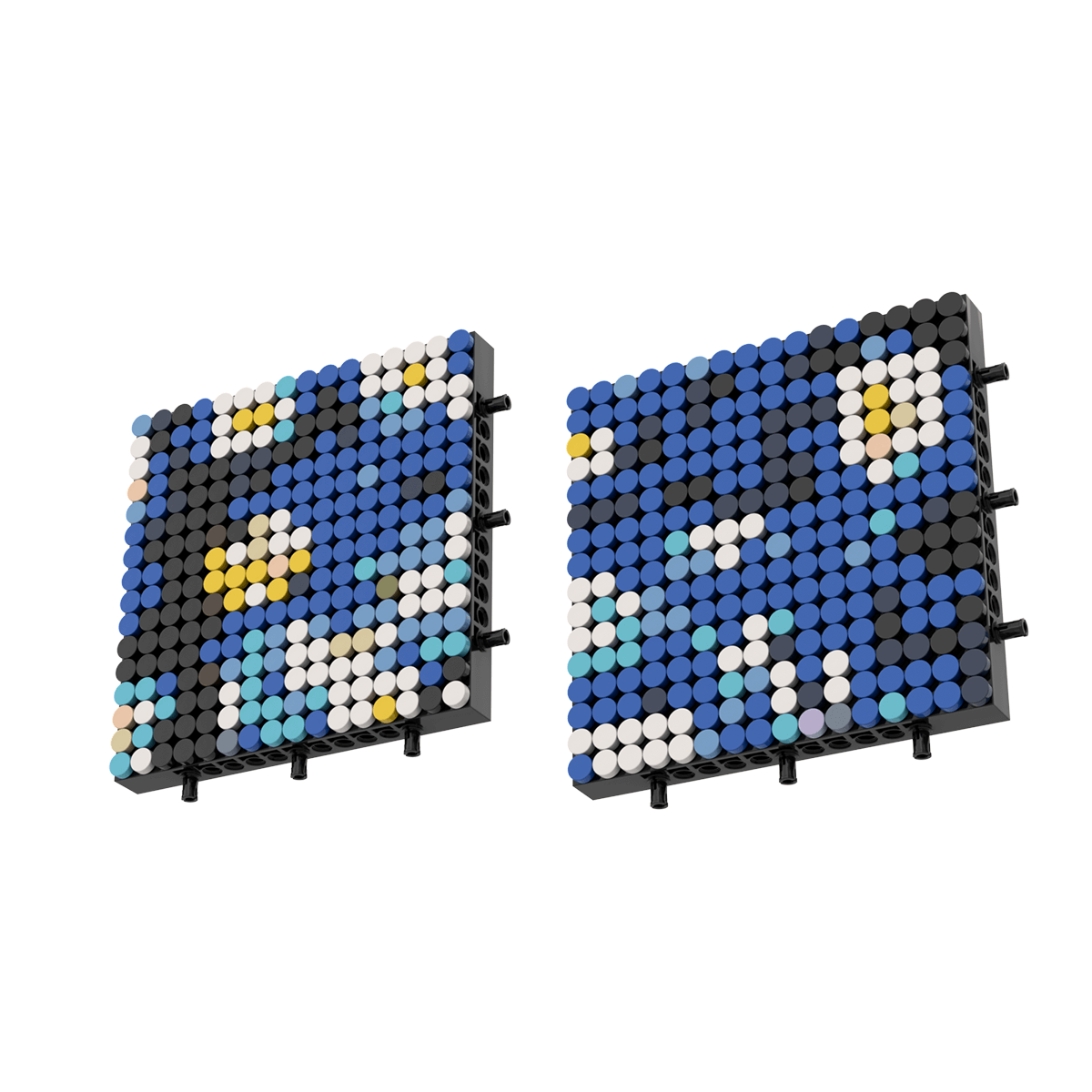 Pixel Brick Art Kit – Starry Night Inspired by Van Gogh