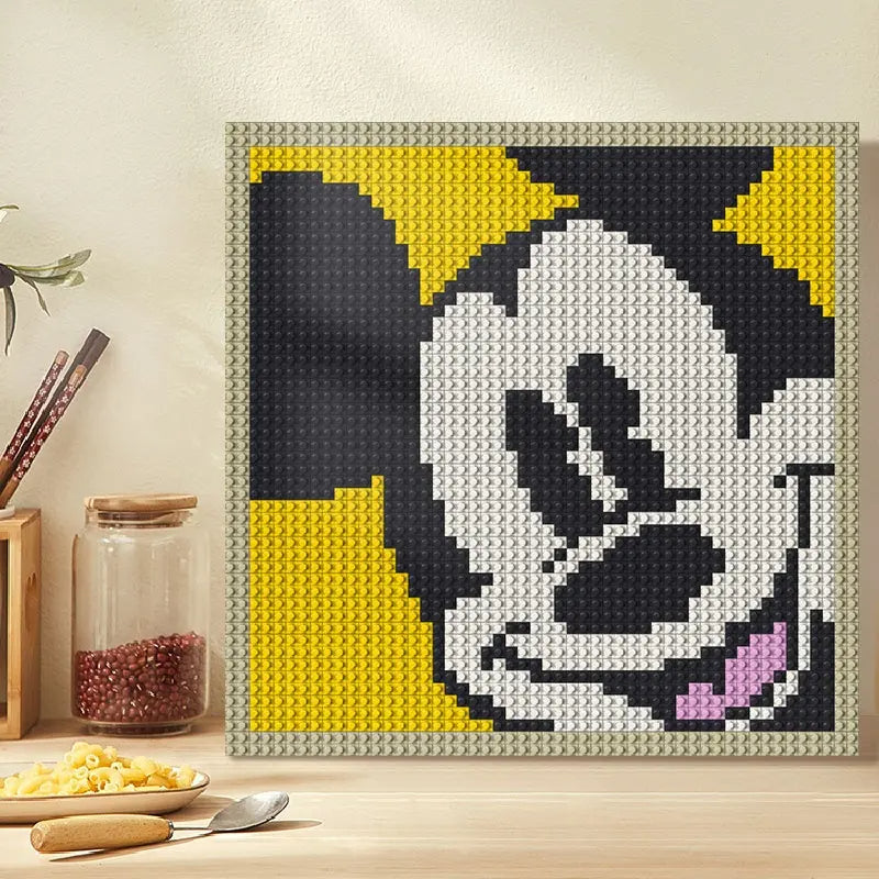 Pixel Art - Disney Mickey Mouse (Yellow) - My Freepixel