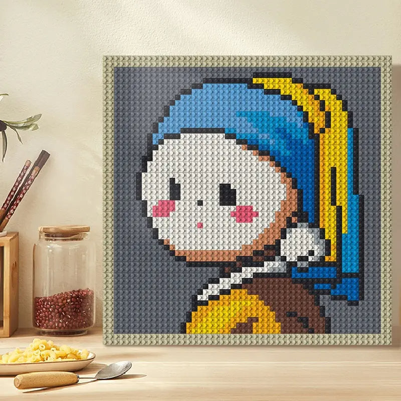 Pixel Art - Chibi The Girl With A Pearl Earring - My Freepixel