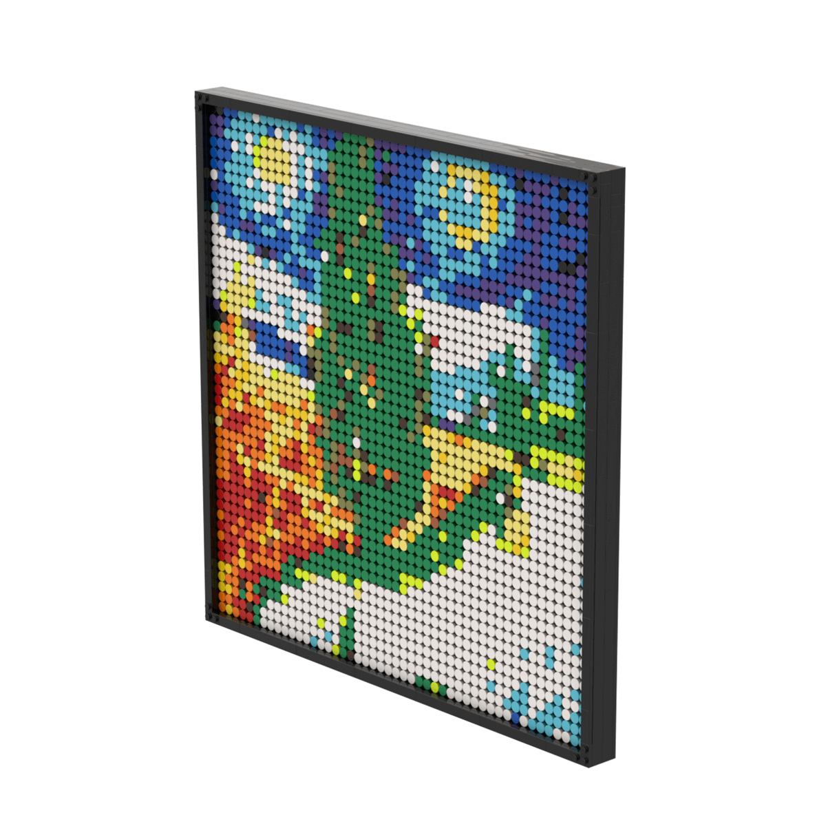 Pixel Brick Art Kit – Starry Road with Cypress