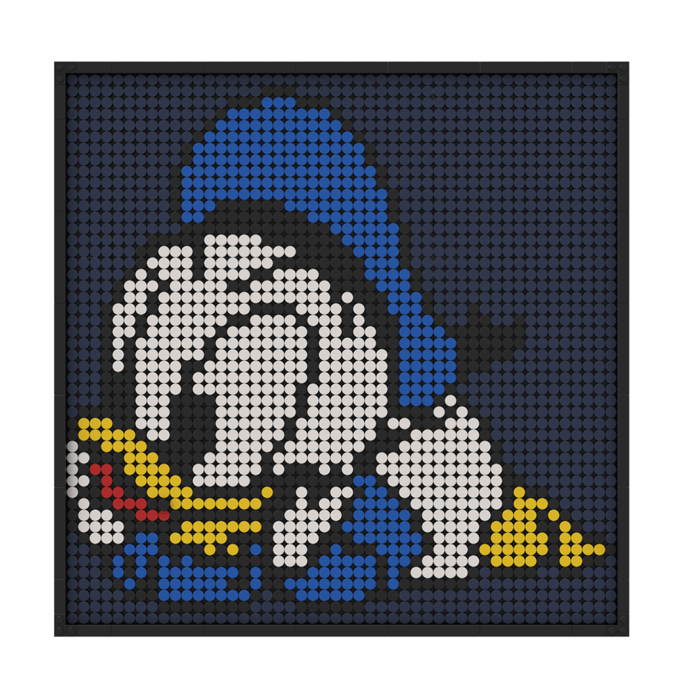 Pixel Brick Art Kit – The Chibi Donald Duck Portrait