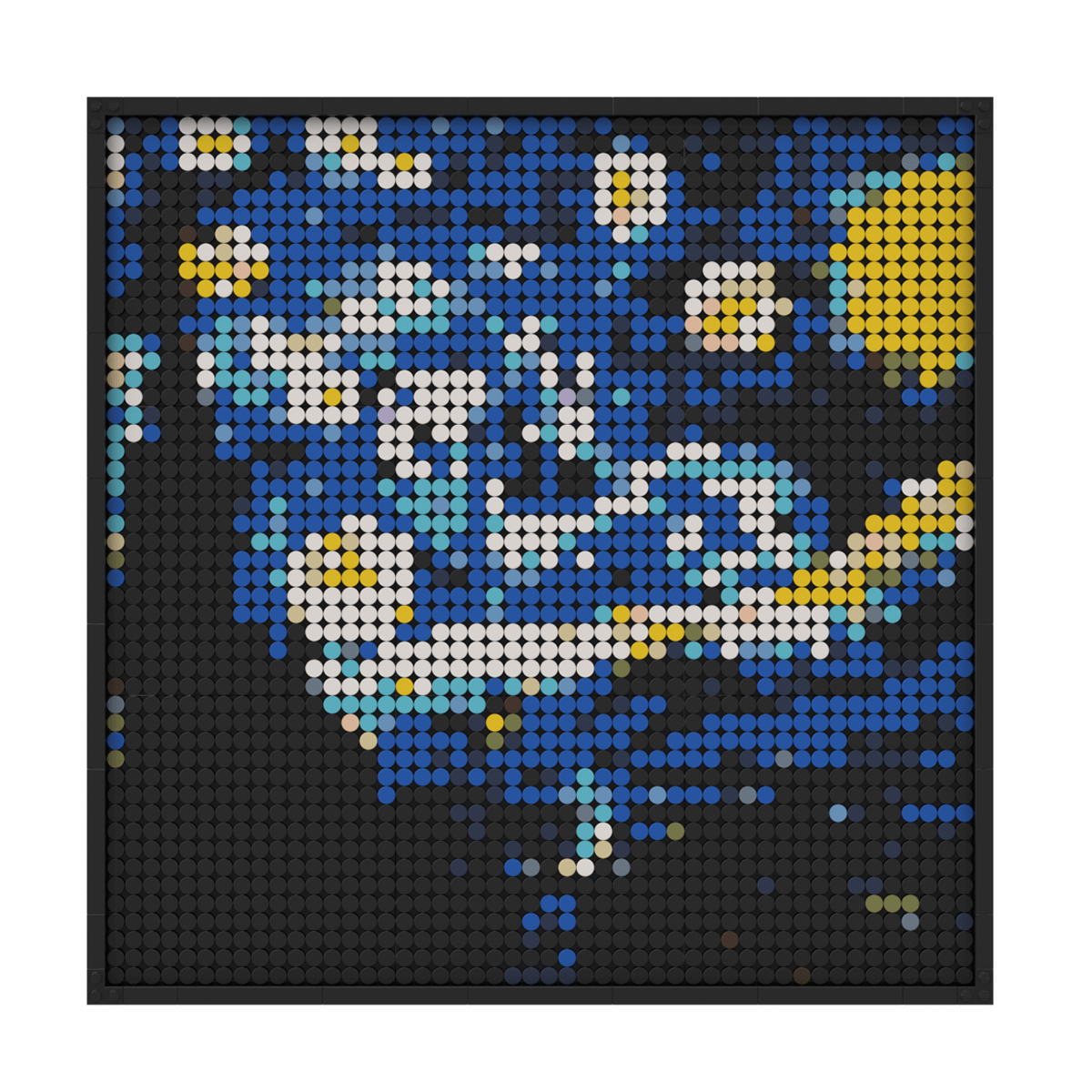 Pixel Brick Art Kit – Starry Night Inspired by Van Gogh