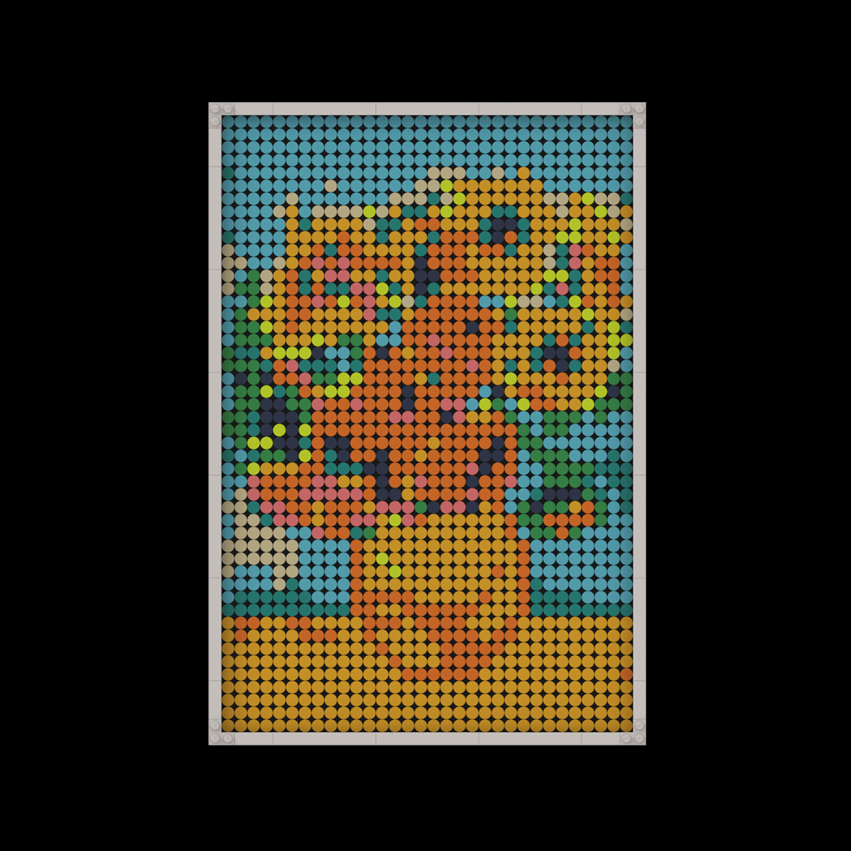 Pixel Brick Art Kit – Van Gogh’s Sunflowers